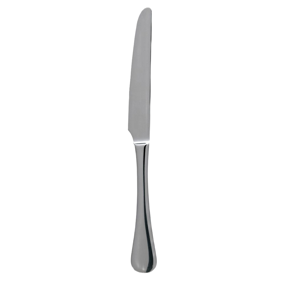 Polished stainless steel dinner knife with classic handle design for elegant table settings and home use