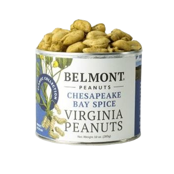 Can of Belmont Chesapeake Bay Spice Virginia Peanuts with a natural light brown color in Food & Beverage collection under $50