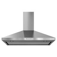 Stainless steel 36-inch wall-mount canopy hood with three-speed fan controls for home improvement kitchens