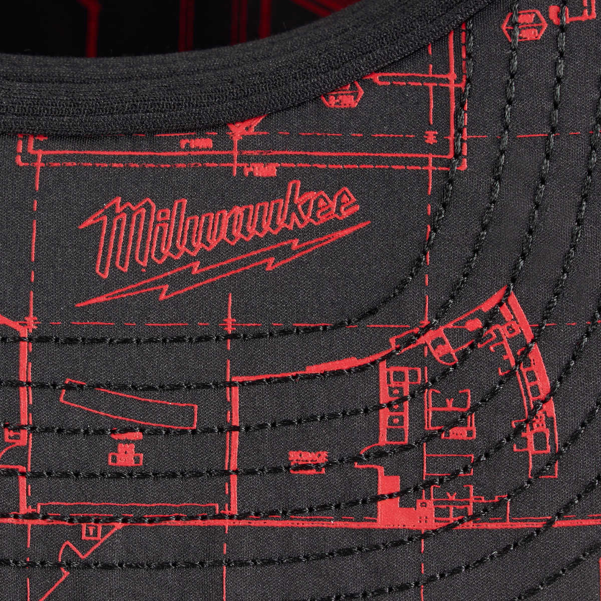 Milwaukee Black Flat Brim Snapback
