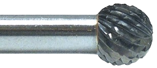 Close-up of carbide rotary burr with precision flutes for detailed grinding in power tool accessories collection