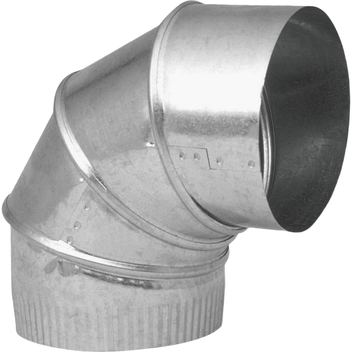 Galvanized adjustable metal elbow duct fitting for ventilation and home improvement projects