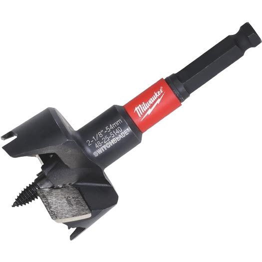 Milwaukee selfeed bit with 2-1/8 inch cutting diameter for woodworking tools and home improvement use