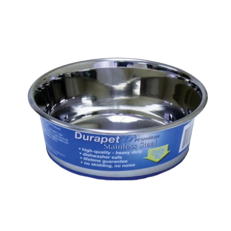 Durapet premium stainless steel pet bowl with heavy-duty, dishwasher-safe design for Farm & Pet use under $50.