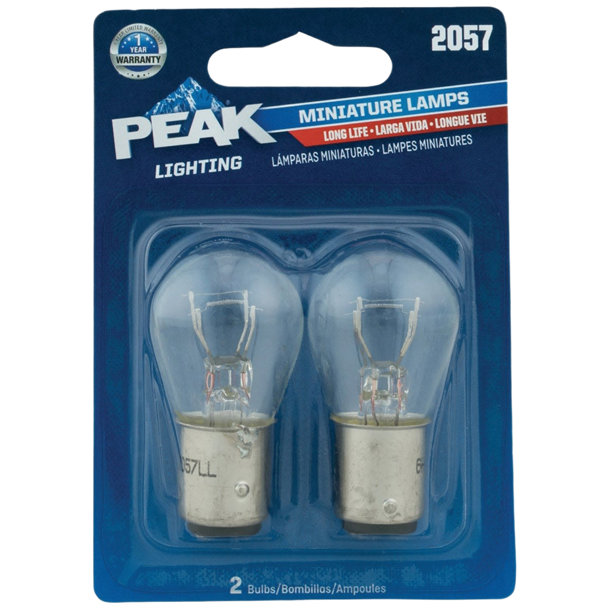 Two PEAK miniature automotive bulbs with metal bases in blue packaging from automotive and under $50 collections