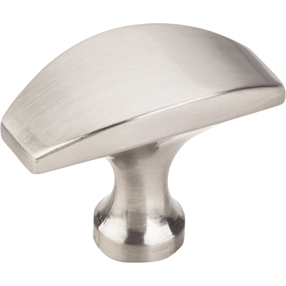 Satin nickel cabinet knob with modern curved design for furniture hardware and home improvement under $50