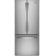 Energy-efficient stainless steel French-door refrigerator with spacious bottom freezer for modern kitchens and appliances collections