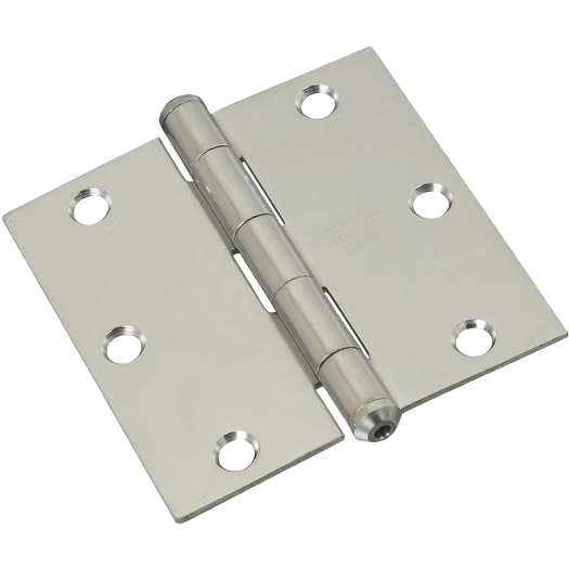 Square stainless steel door hinge with corrosion-resistant finish for durable home improvement hardware projects