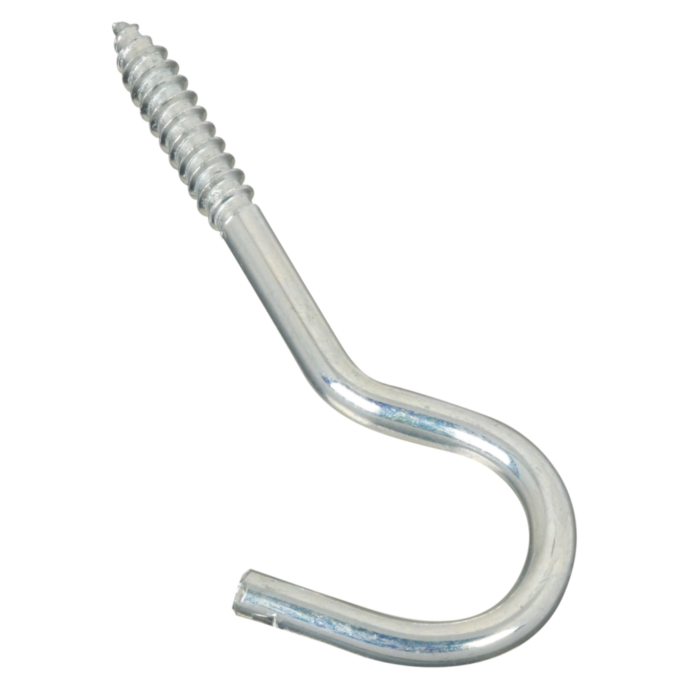 Steel screw hook with lag screw threads for sturdy hanging in hardware and fasteners under $50 tools and home improvement