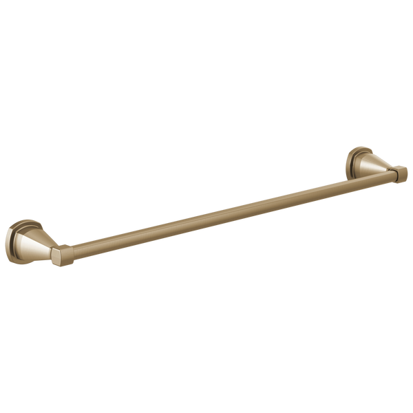 Champagne bronze towel bar with sleek design for bathroom organization and home improvement projects