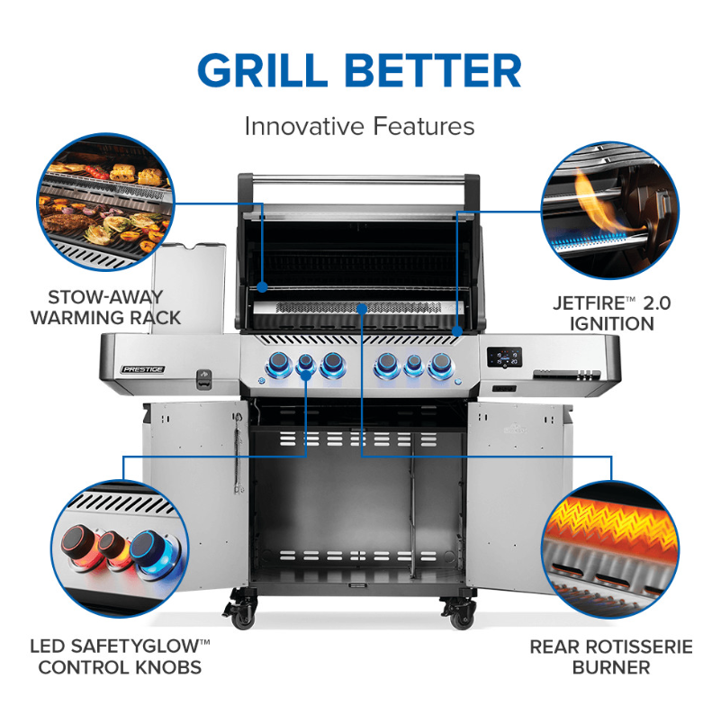 Napoleon Prestige 500 Connected Gas Grill – Smart & Stainless