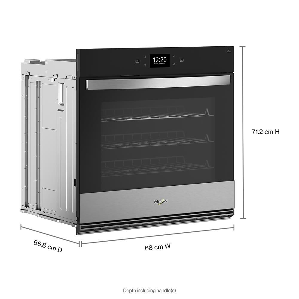 Stainless steel smart wall oven with digital display and multiple racks from Single Wall Ovens collection