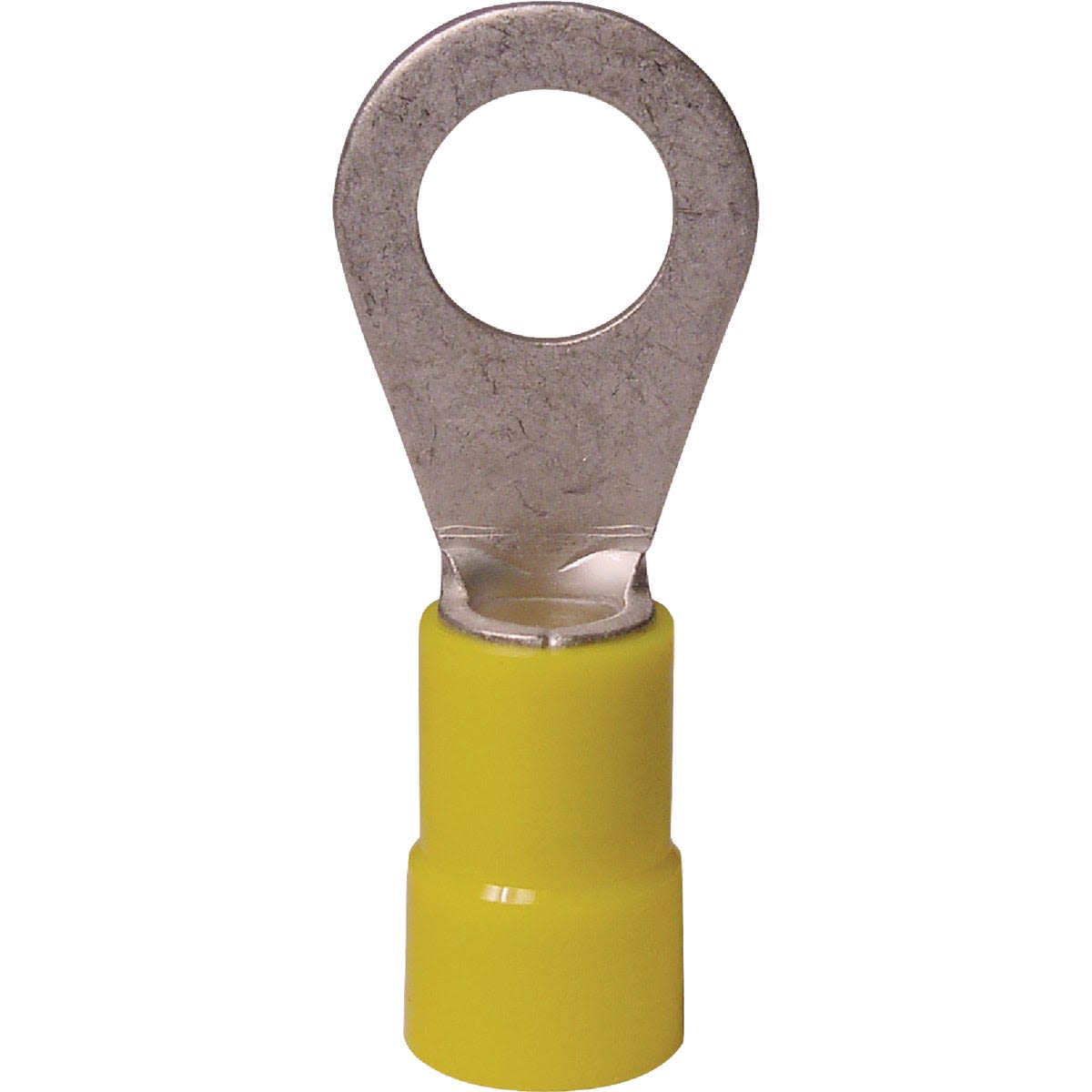 Yellow vinyl-insulated barrel ring terminal for electrical wiring in Electrical and Under $25 collections