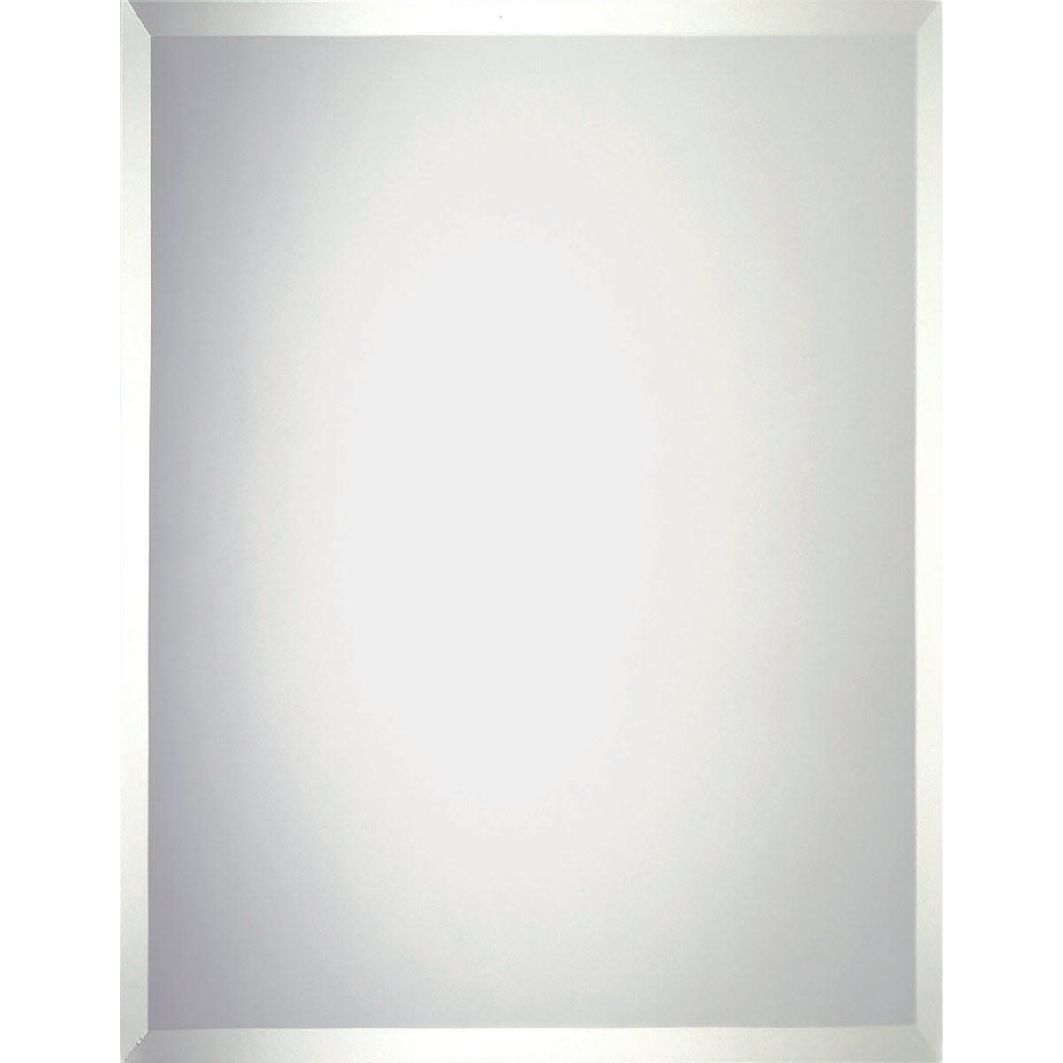 Frameless wall mirror with beveled edges designed for contemporary home improvement and interior decor projects