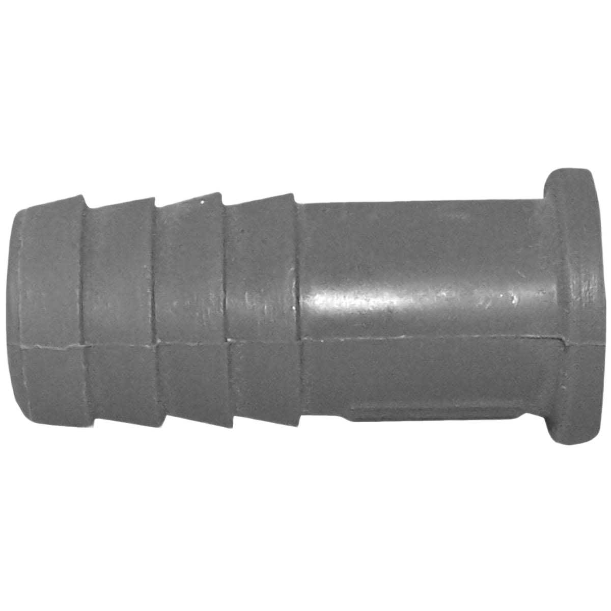 Gray polypropylene insert plug with stepped design for polyethylene pipes in plumbing and fittings collections under $50