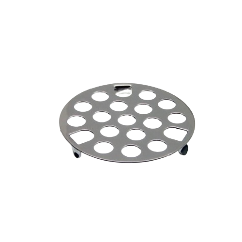 Round chrome metal drain strainer with multiple holes for plumbing repair and sink maintenance under $50 collection