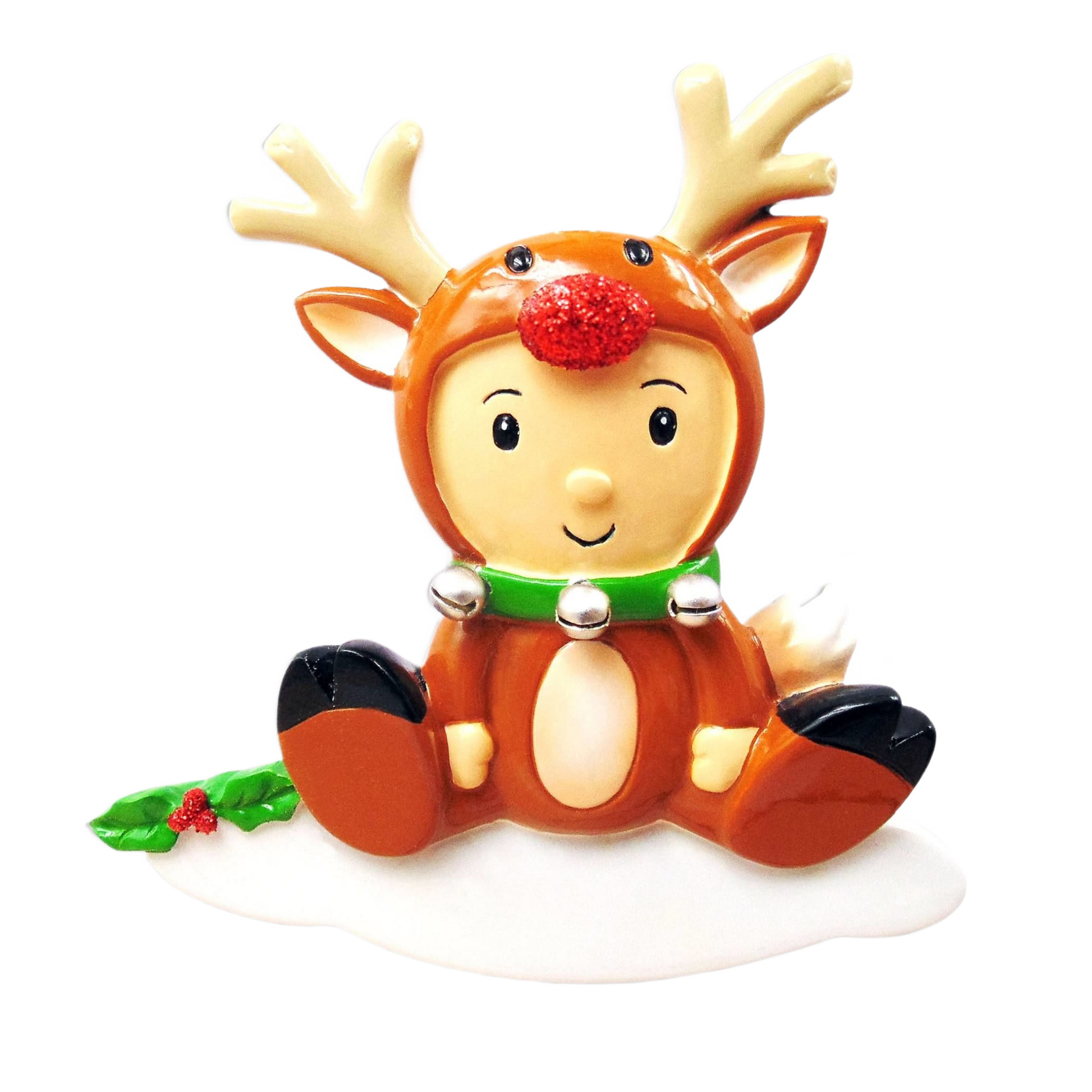 PolarX Personalized Reindeer Baby Ornament – Custom Holiday Gift
