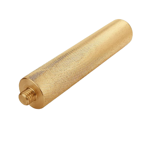 Knurled brass side handle extender with threaded end for enhanced grip and control in woodworking tools collection