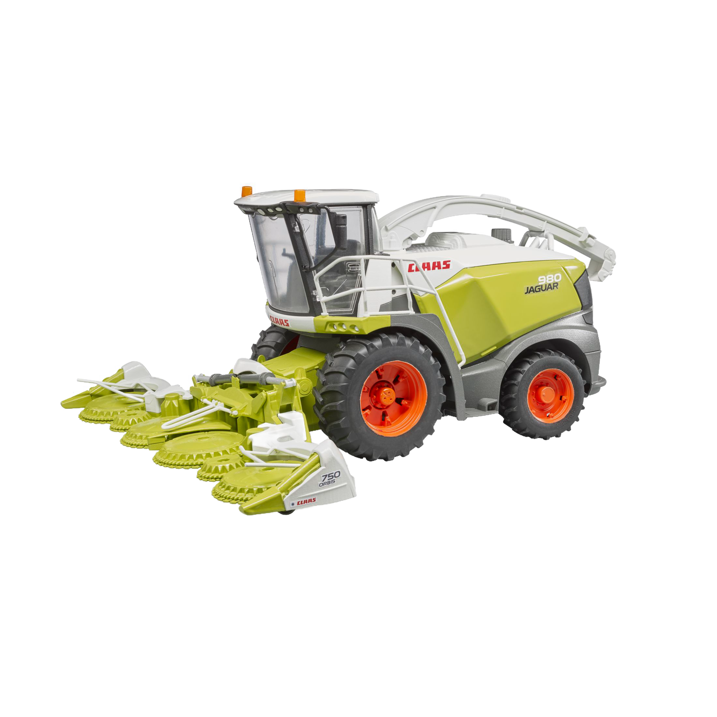Detailed 1:16 scale model of a green and white Claas Jaguar 980 forage harvester toy in Vehicles & Remote Controlled Toys collection