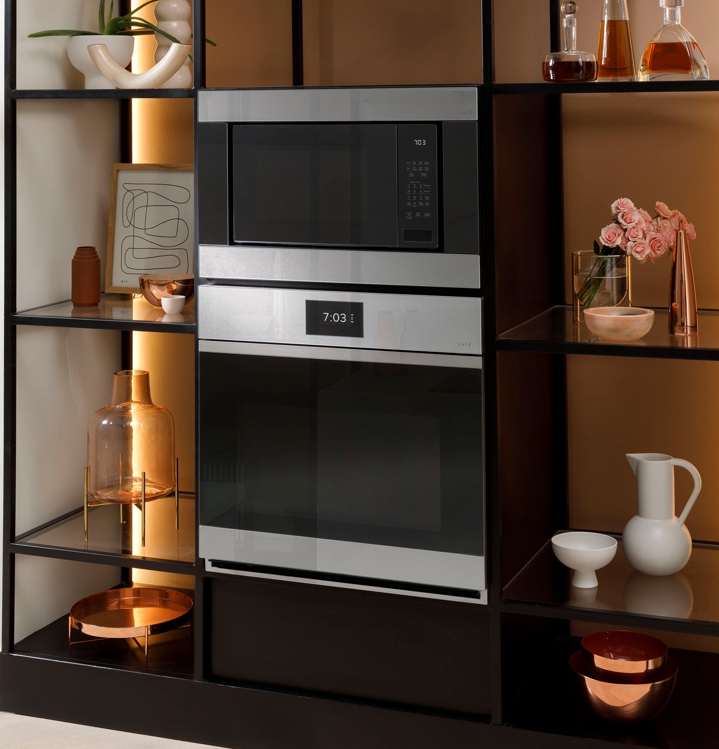 CAFÉ™ 30" Smart Built-In Convection Single Wall Oven in Platinum Glass