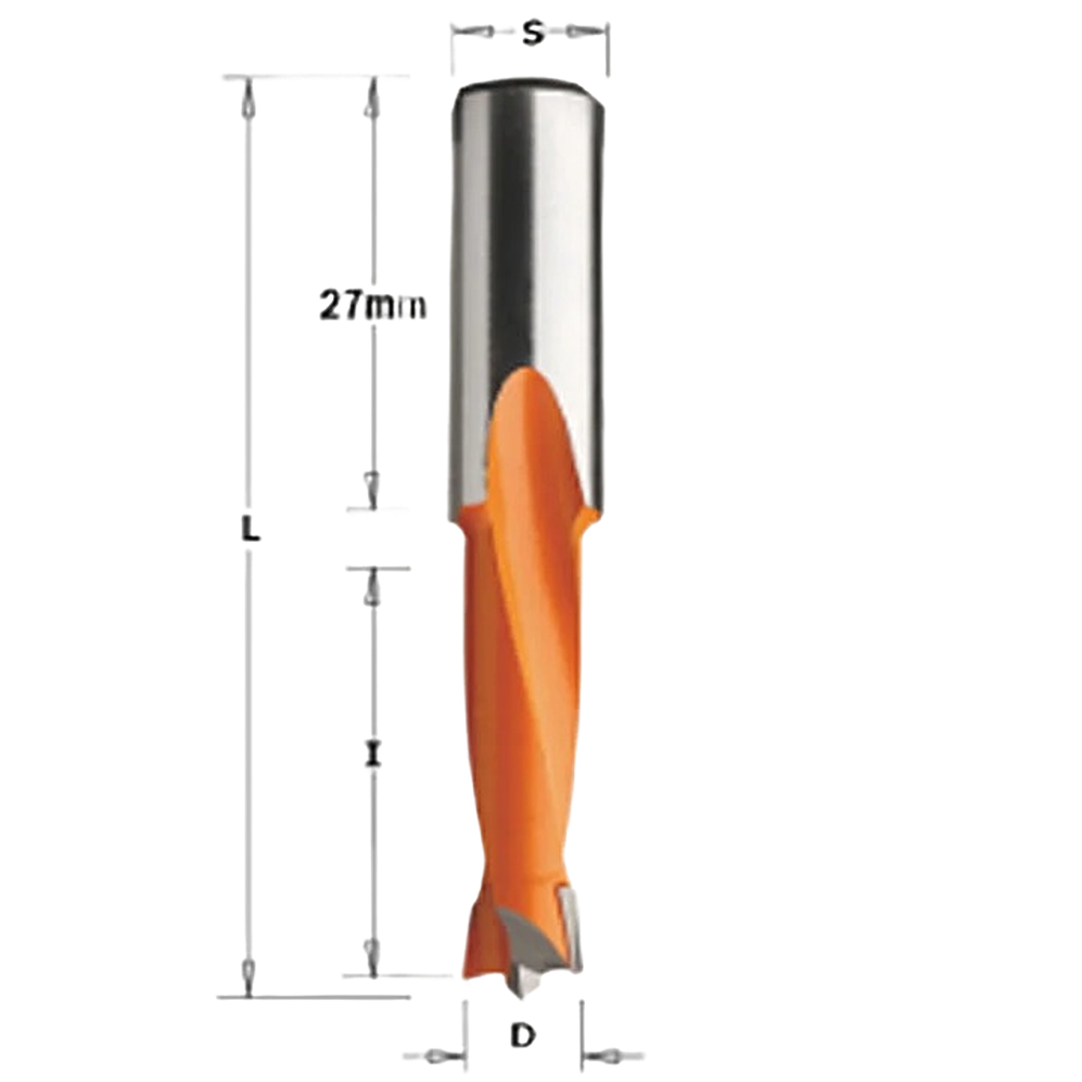 CMT Orange Tools 8 x 27 x 57.5mm Dowel Drill Bit, Lh