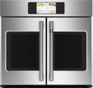 Stainless steel built-in French-door single wall oven with touchscreen control from kitchen appliances collection