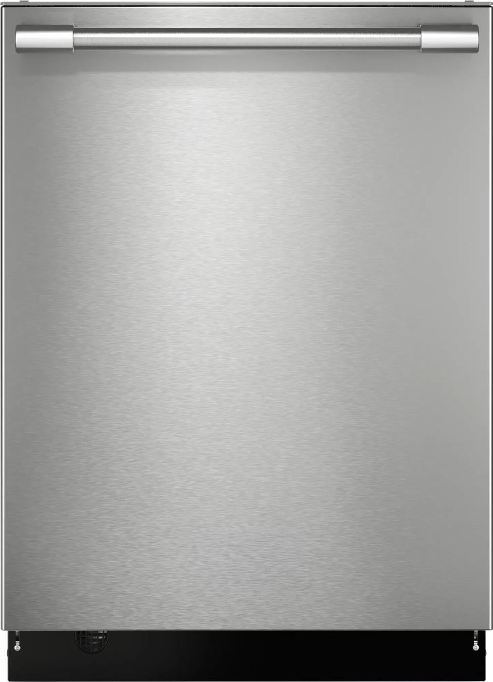 Built-in 24-inch dishwasher with stainless steel tub and horizontal handle for kitchen and home improvement use