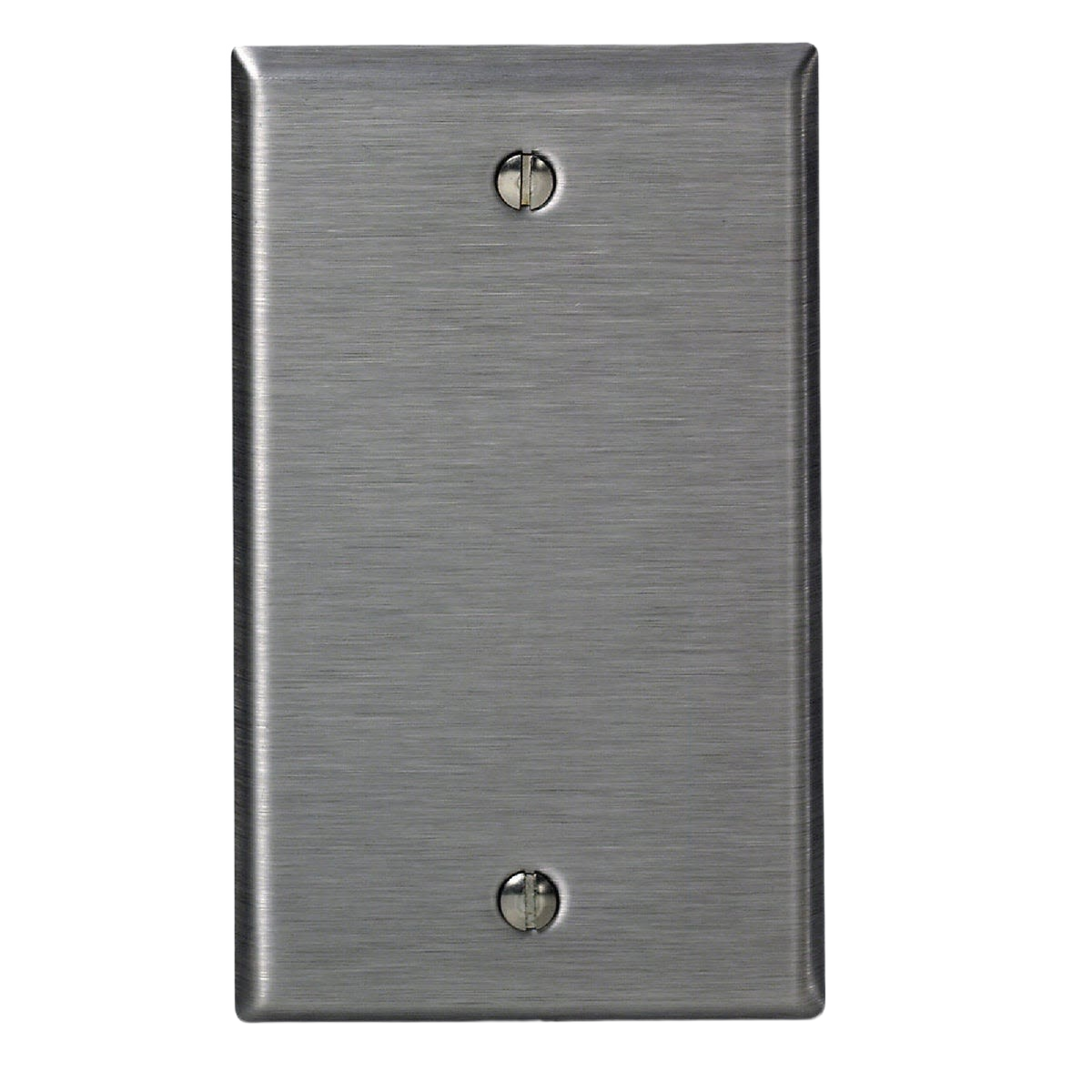 Stainless steel blank wall plate with magnetic finish for electrical and home improvement applications under $50