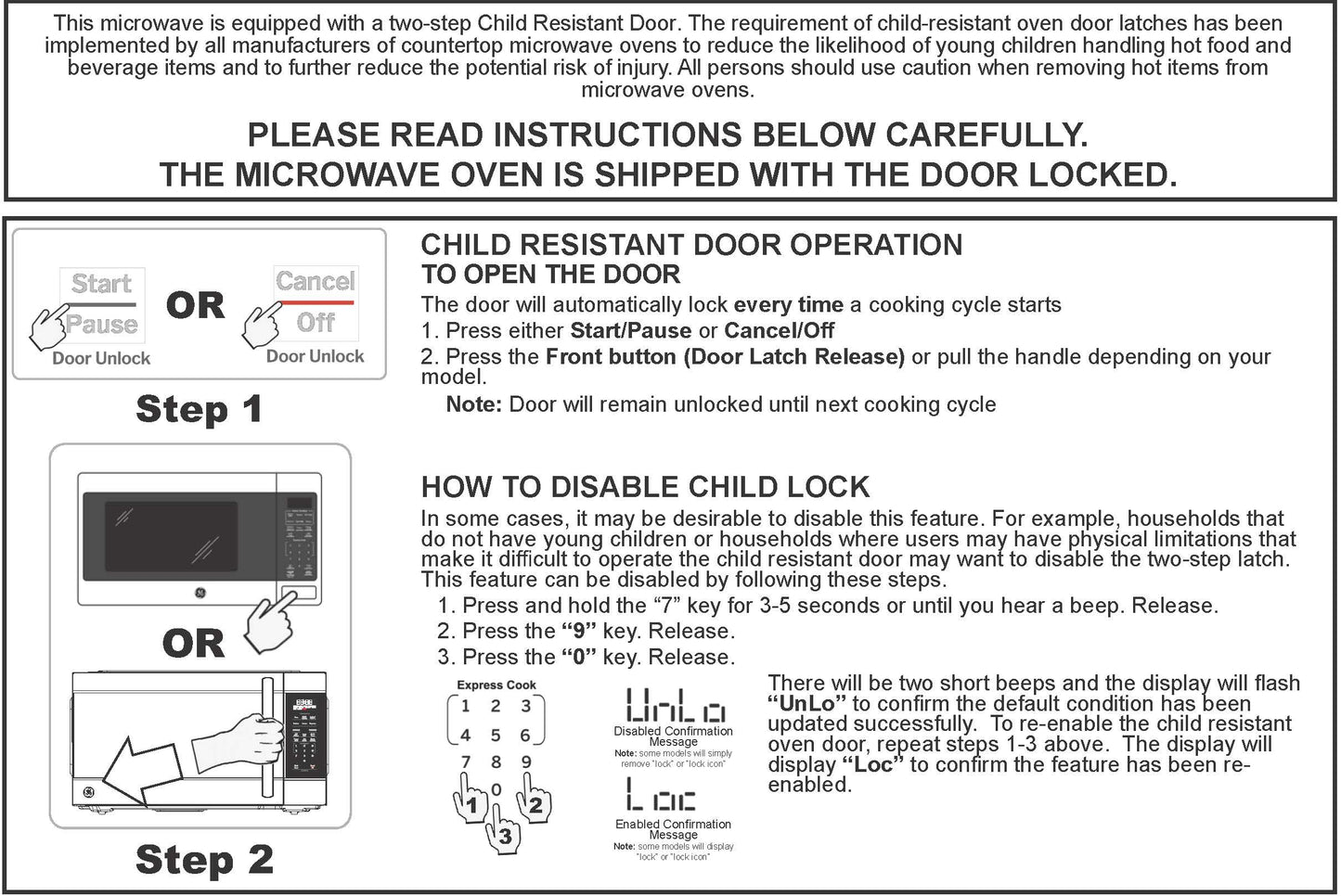 GE® 0.9 Cu. Ft. Capacity Countertop Microwave Oven