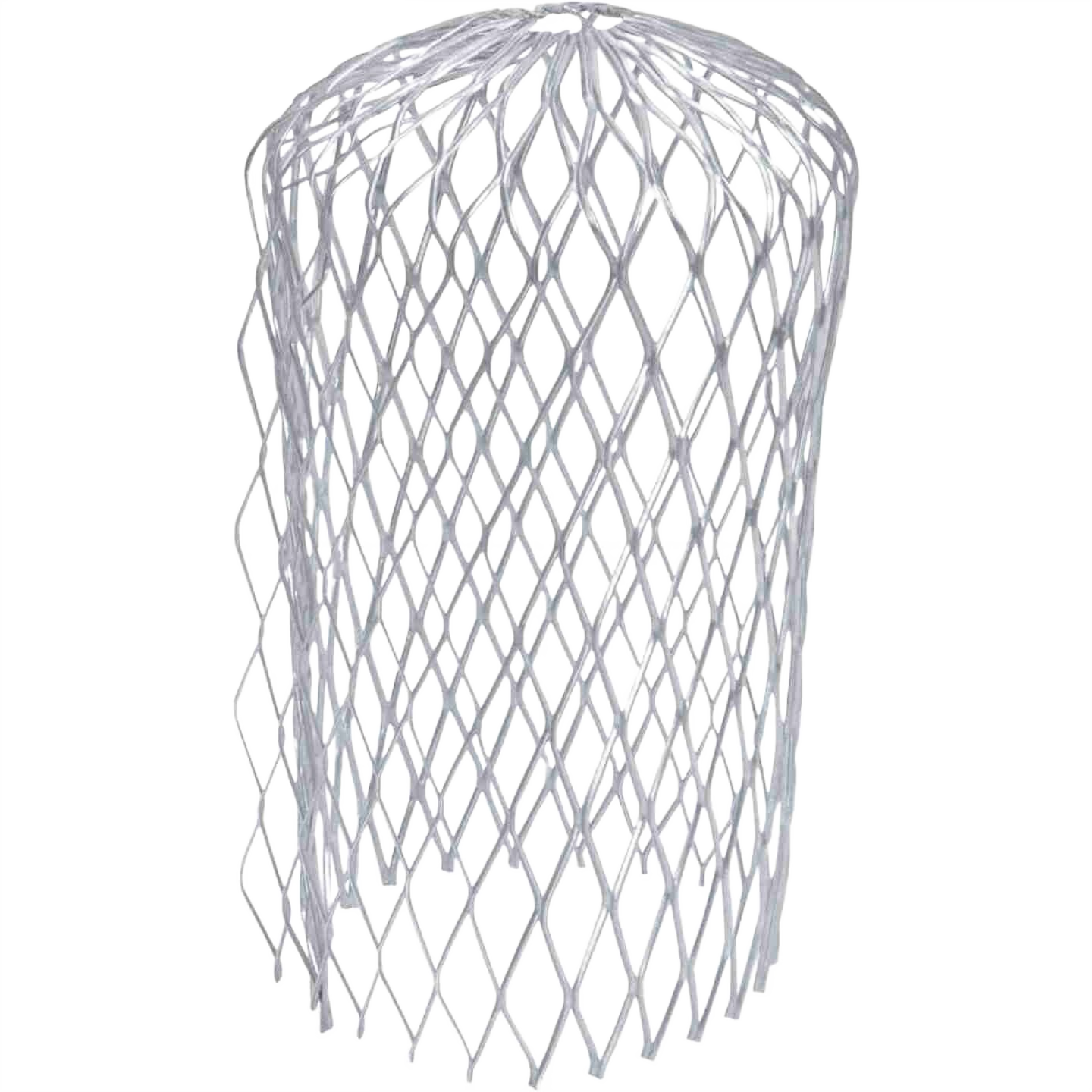 Expandable galvanized metal gutter guard with diamond-shaped mesh for debris filtering in home improvement projects