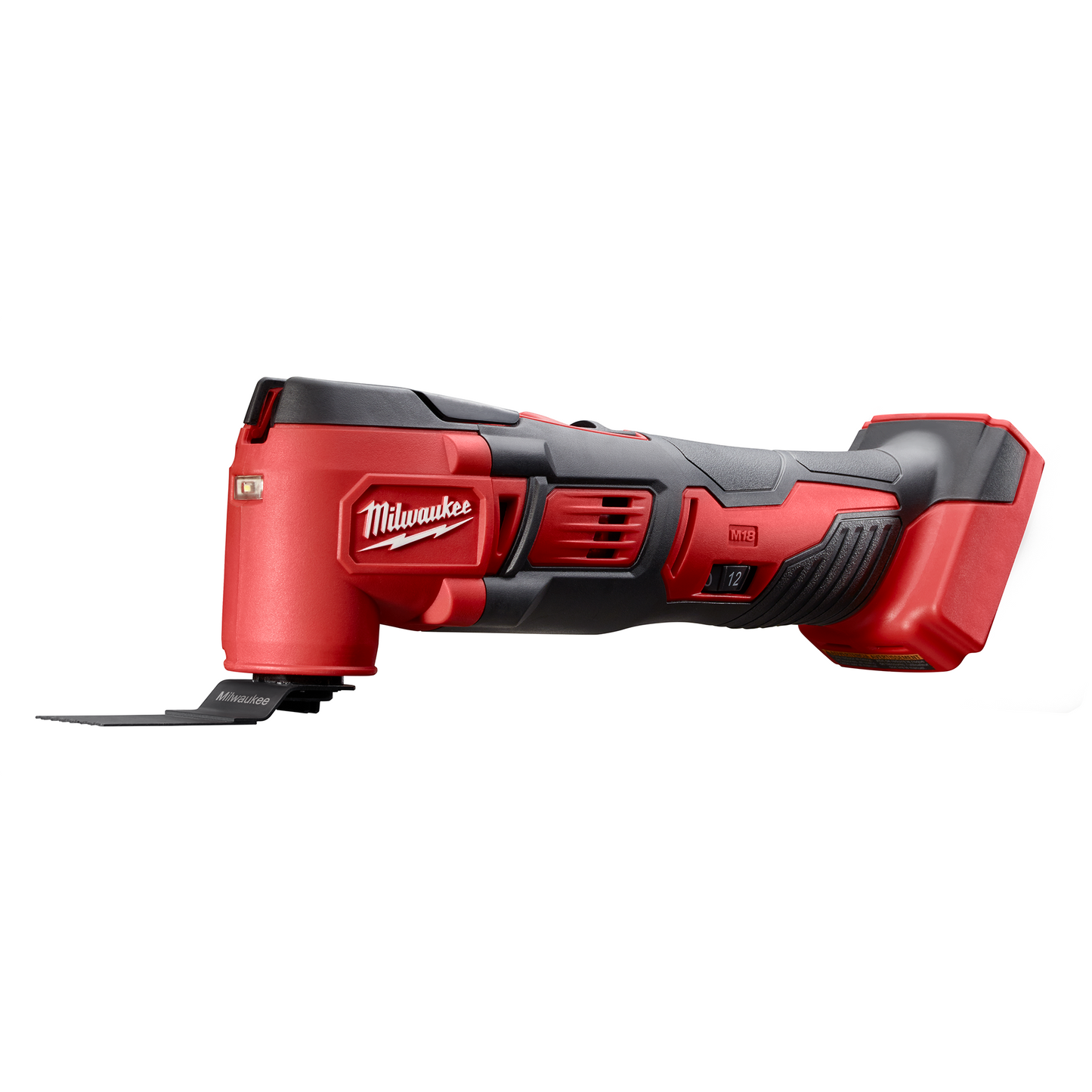 Cordless red and black oscillating multi-tool designed for versatile home improvement and repair tasks