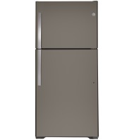 Front view of garage-ready top-freezer refrigerator in neutral finish from Appliances and Kitchenware collections