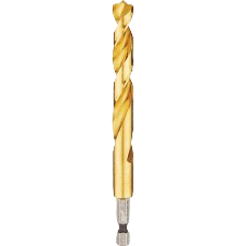 Gold titanium-coated 1/4 inch drill bit for power tools in Milwaukee drill bits and tool accessories collections