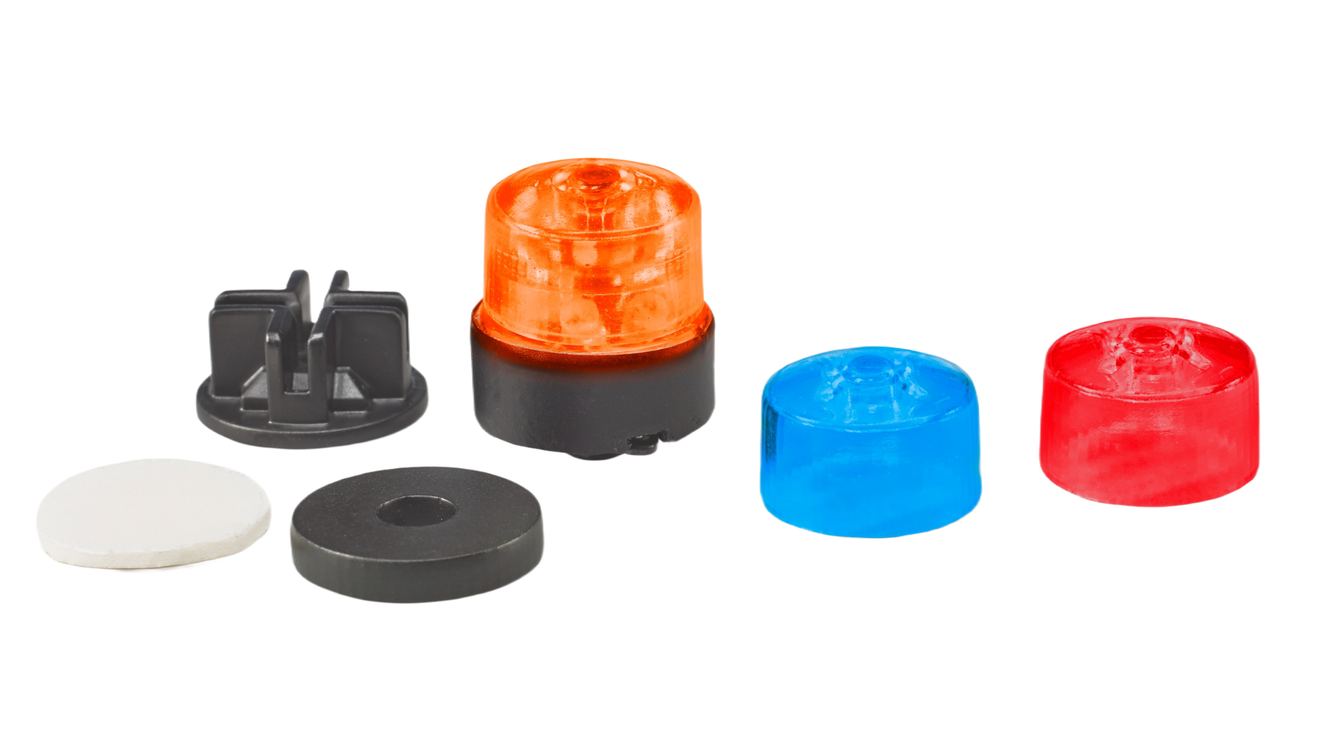 Rotating beacon light accessory with interchangeable orange, red, and blue caps for Bruder vehicles under $50 collection