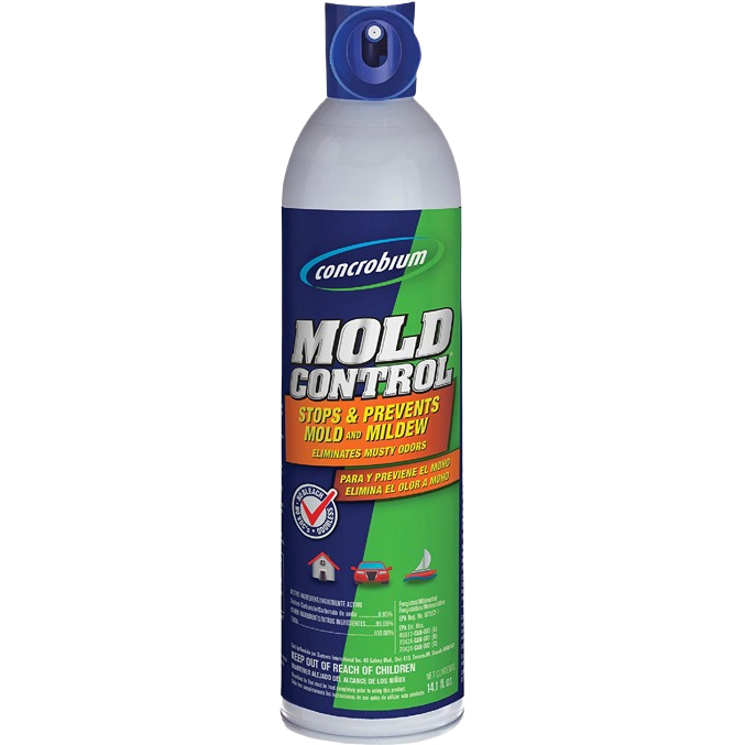 Rust-Oleum Concrobium mold control spray in 14 oz can for effective mold and mildew removal under $50 cleaning supplies