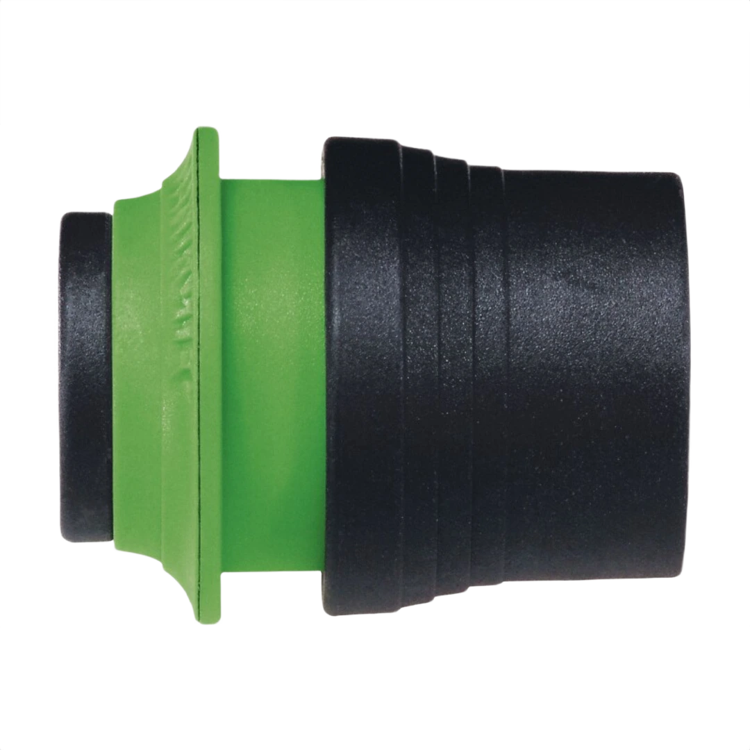 Green and black Centrotec drill chuck attachment designed for quick tool changes in power tool accessories
