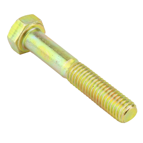 Yellow zinc-plated hex bolt screw for John Deere parts and accessories, ideal for home improvement and hardware projects under $25