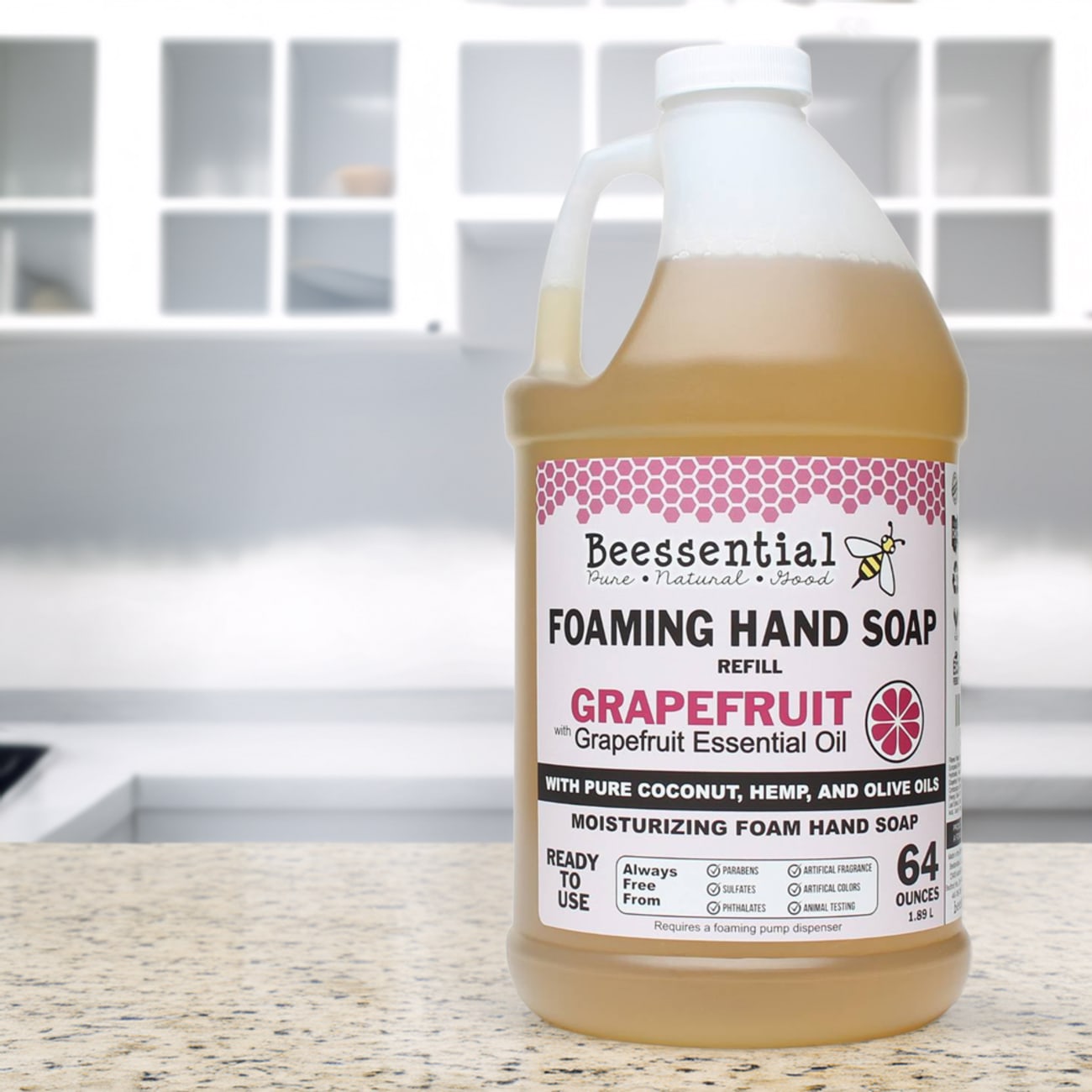 64 oz grapefruit foaming hand soap refill with coconut, hemp, and olive oils in Health & Beauty and Under $50 collections