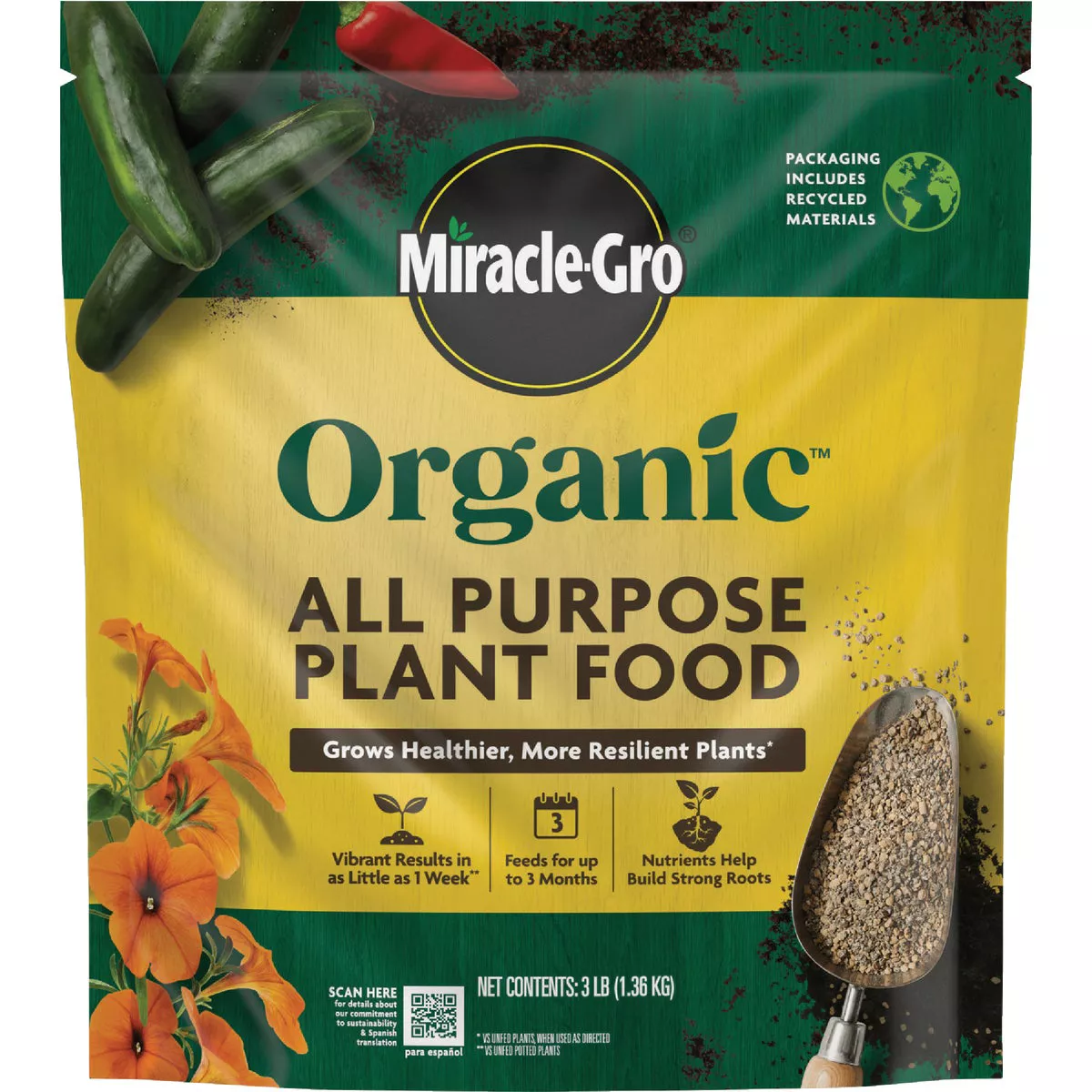 miracle gro succulent plant food ingredients Miracle-Gro 3 lbs Organic Granules Plant Food