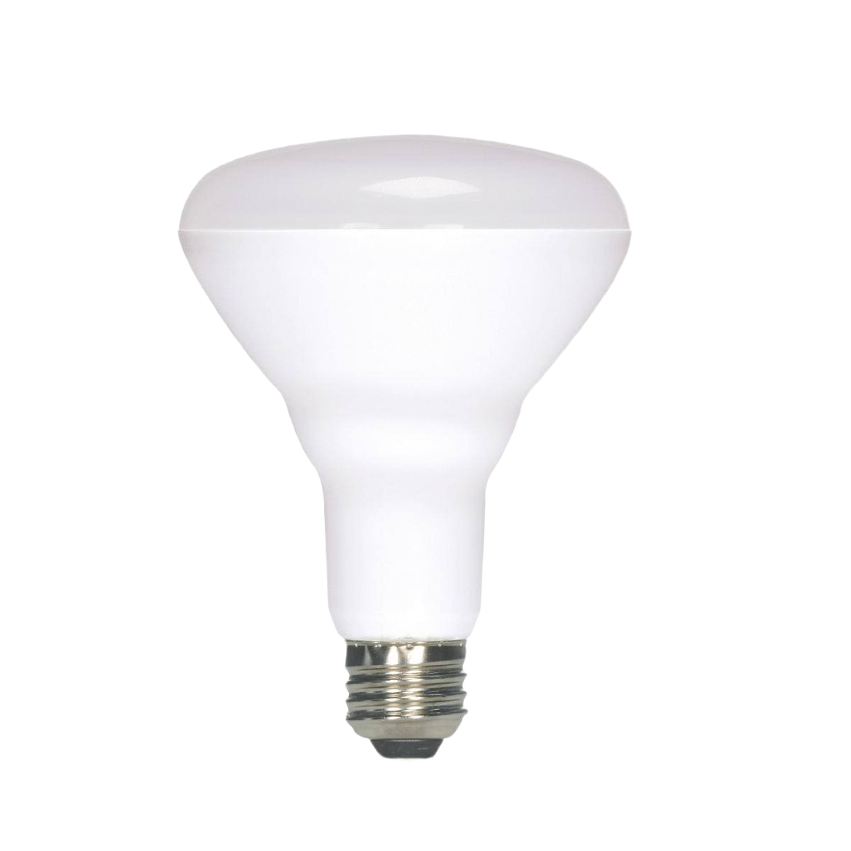 White BR30 LED floodlight bulb with warm glow for energy-efficient home lighting in Lighting & Ceiling Fans collection