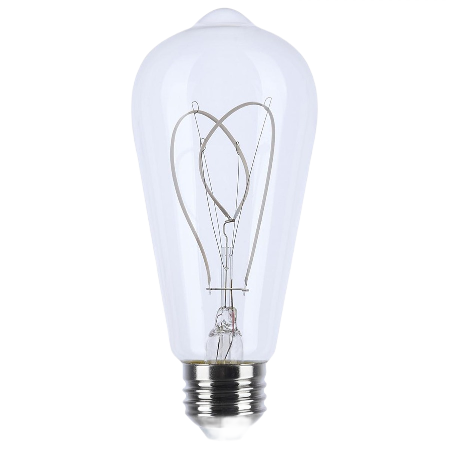 Clear glass LED bulb with filament design for warm white lighting in LED Light Bulbs and Lighting collections under $50