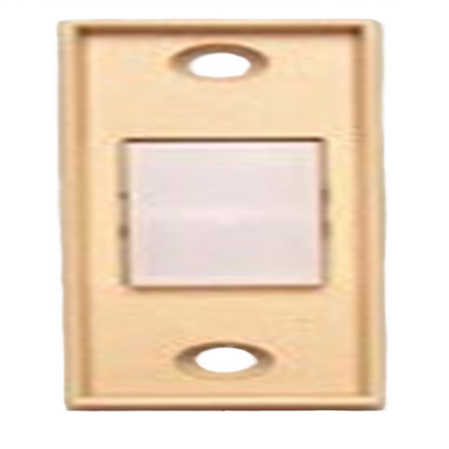 Universal wall button in beige with rectangular switch and two mounting holes for garage door openers