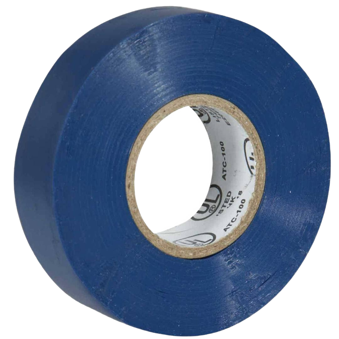 Blue vinyl electrical tape roll for general purpose use in electrical tools and home improvement projects under $50