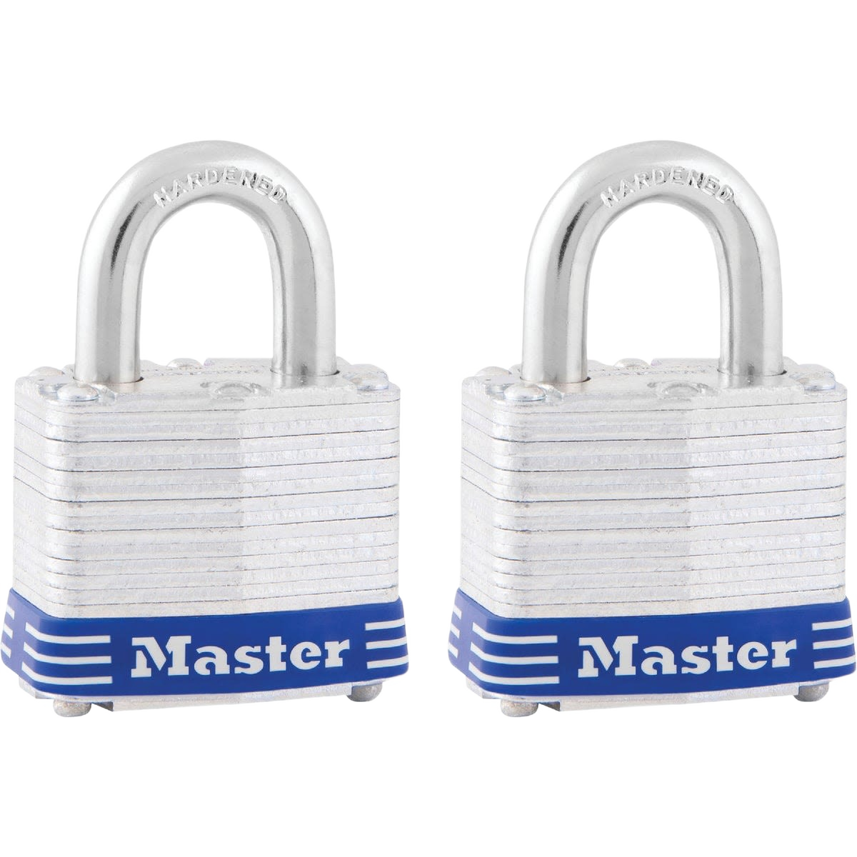 Two laminated steel keyed padlocks with hardened shackles for hardware and fasteners under $50 collections