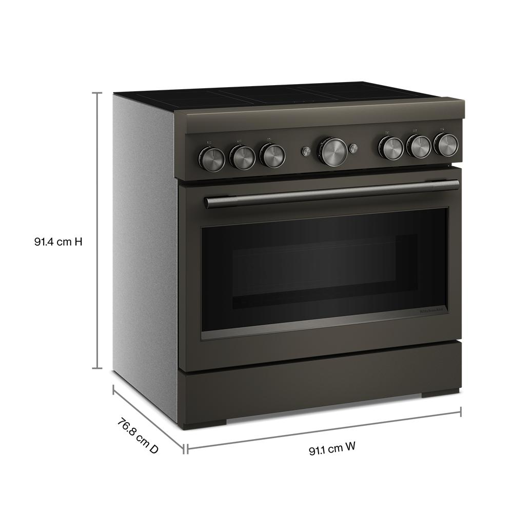 36-Inch 6-Element Induction Freestanding Commercial-Style Range with Air Fry