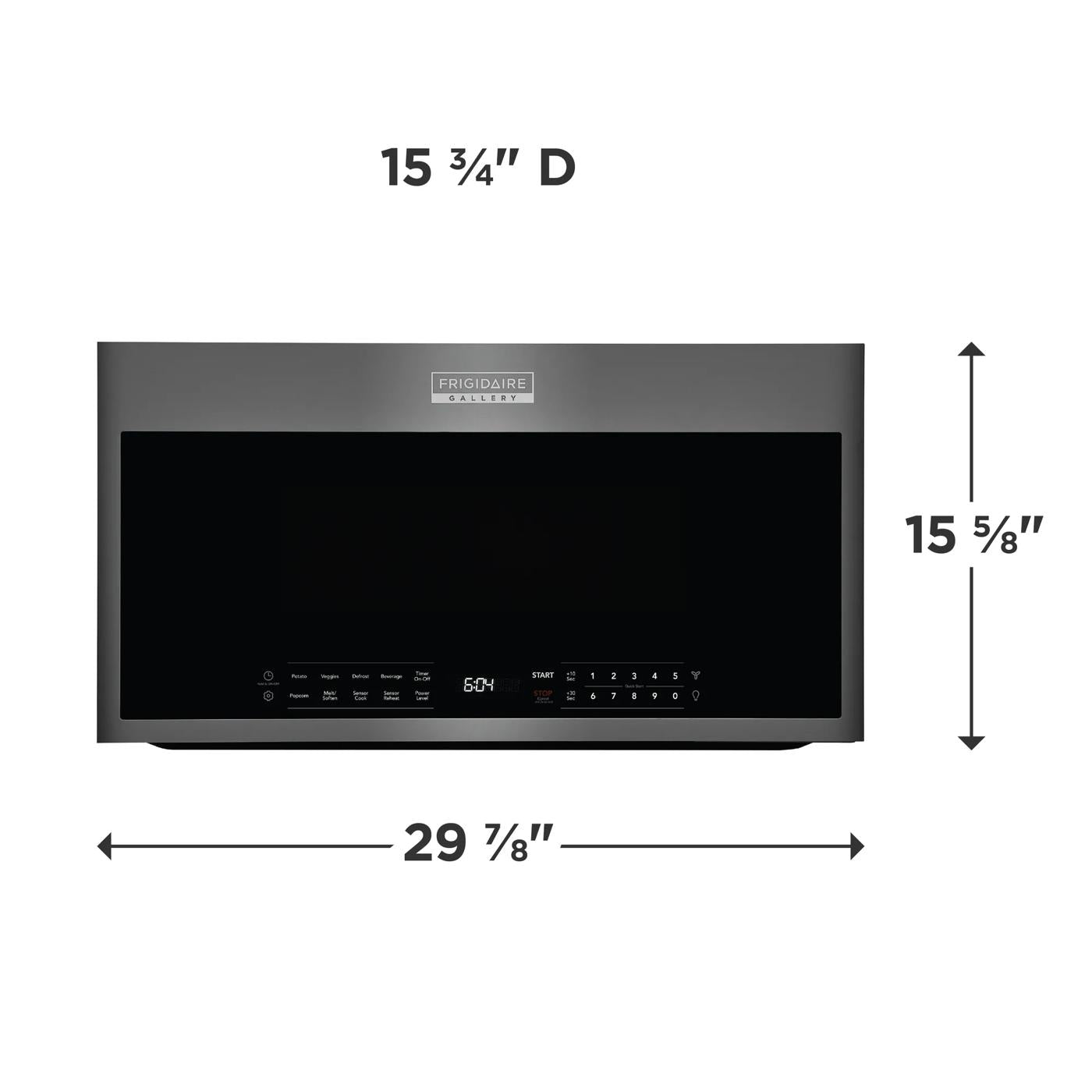 Stainless steel over-the-range microwave with sensor cook and digital control panel in kitchen appliances collection
