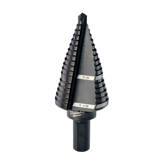 Milwaukee #9 Step Drill Bit, 7/8" & 1-1/8"