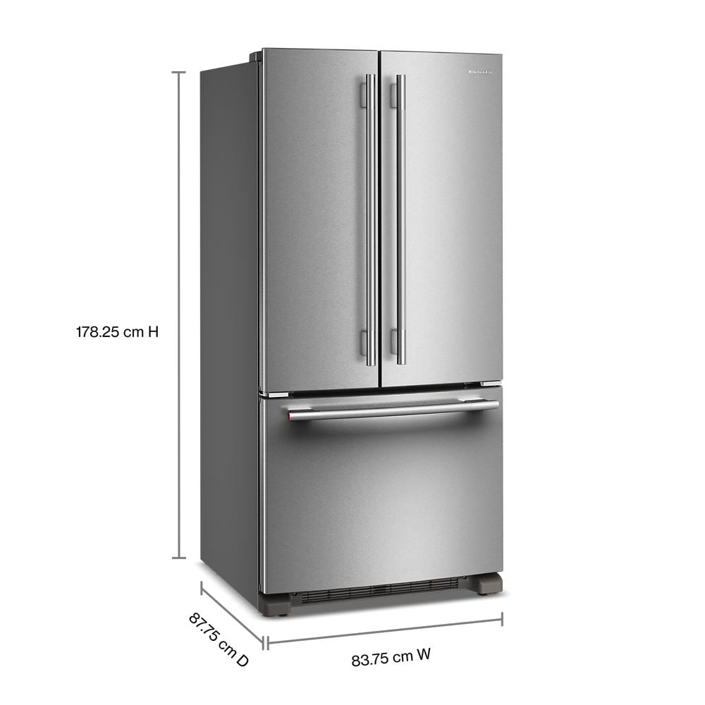 22 Cu. Ft. 33-Inch Standard-Depth French Door Refrigerator with Internal Water Dispenser