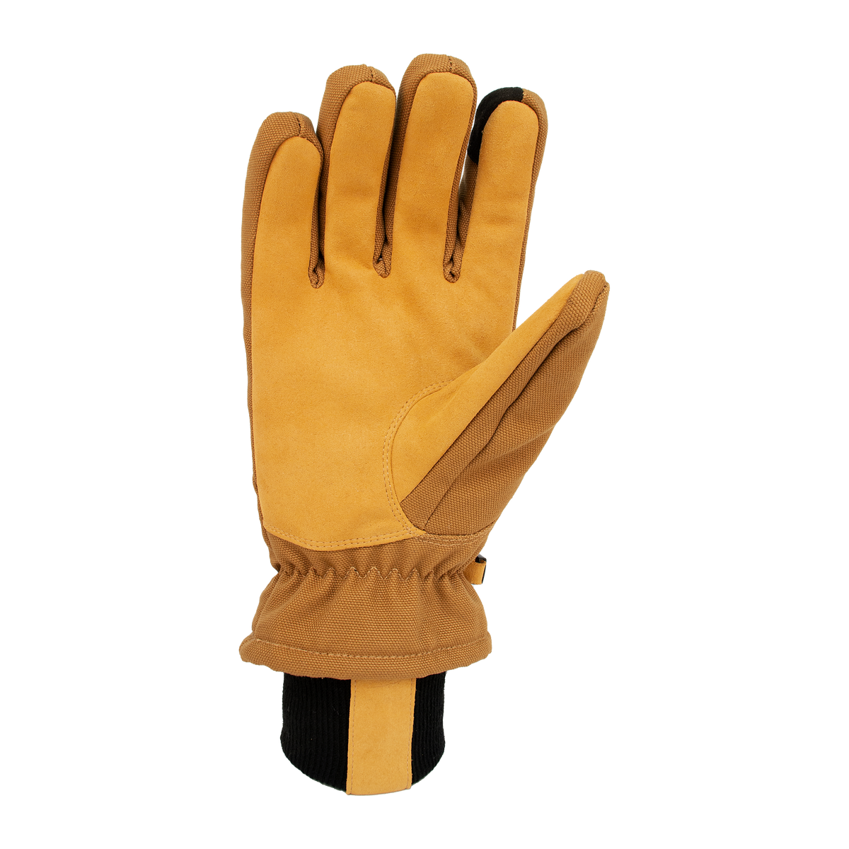 Carhartt Insulated Duck/Synthetic Leather Knit Cuff Glove - Brown, Large