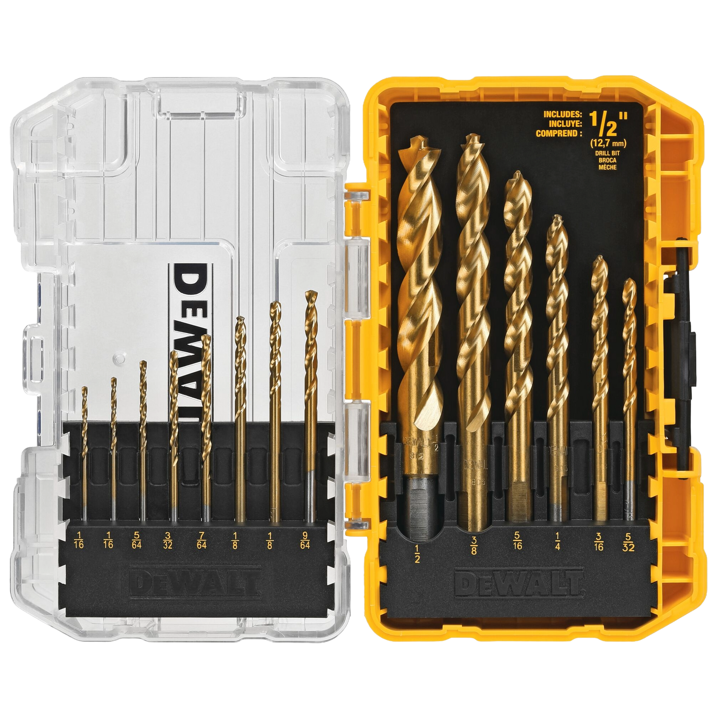 DEWALT 14-Piece Titanium Pilot Point Drill Bit Set